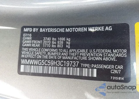 2017 Mini Convertible Cooper из США, поврежденный, VIN WMWWG5C59H3C19737